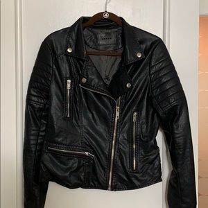 Biker Style Faux Leather Jacket